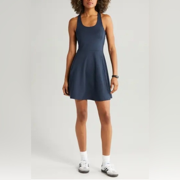 Zella daybreak tenis cross back A line dress Ophra’s favorite XXL navy blue NWT - Picture 1 of 7